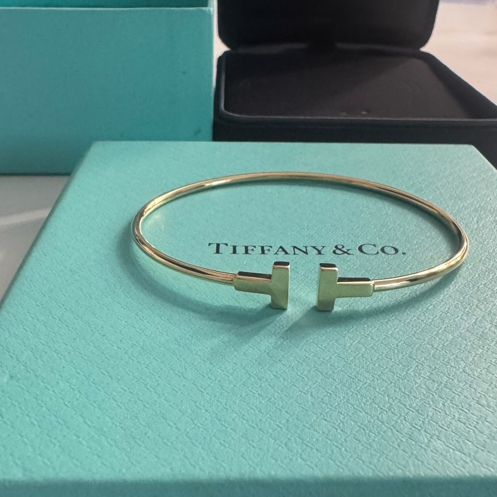 Tiffany & Co. Gold T Wire Bracelet